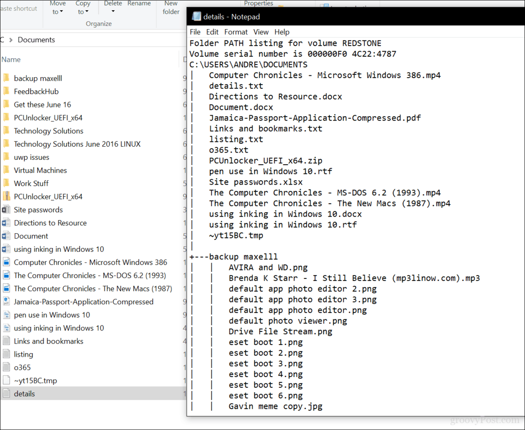 Список команд выводимых на экран. Распечатать список содержимое папки. Виндовс 10. Содержание папки bf1.
