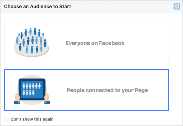 Выберите Люди, подключенные к вашей странице в Facebook Audience Insights.