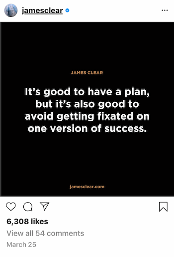 пример бизнес-поста в Instagram с цитатой