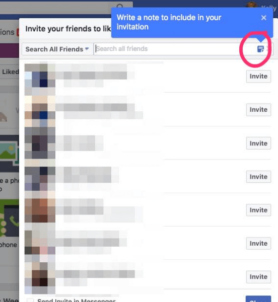 Facebook добавил возможность включать персонализированную заметку с приглашениями поставить лайк на странице.