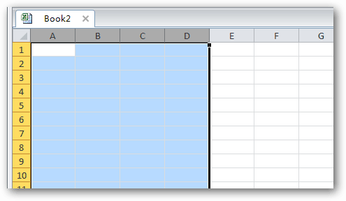 Выбраны ячейки таблицы Microsoft Excel