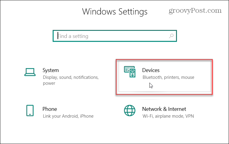 Устройства настройки Windows 10
