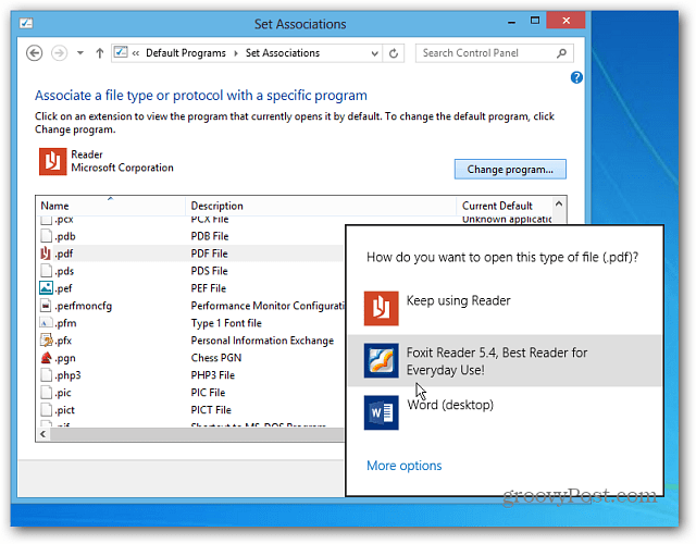 Сделайте PDF-файлы и фотографии открытыми в Windows 8.