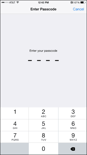 Введите пароль - добавьте отпечаток пальца в Touch ID