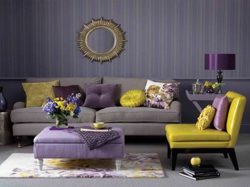 Современные украшения для дома с фиолетовым цветом