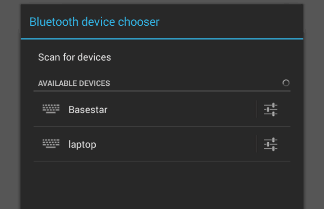 Выбор устройства Bluetooth для Android