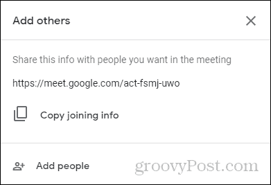Google Meet информация о присоединении