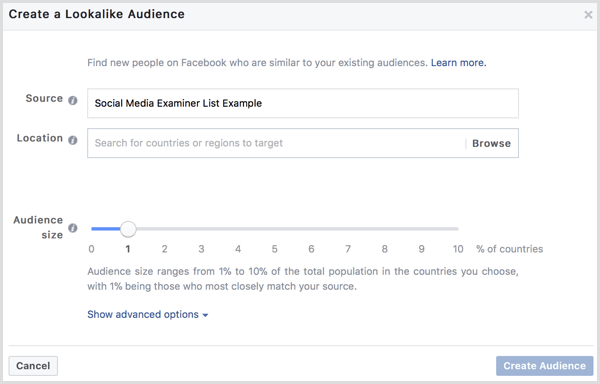 Facebook создает похожую аудиторию