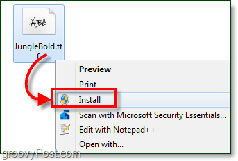 установить, чтобы добавить шрифт в Windows 7 