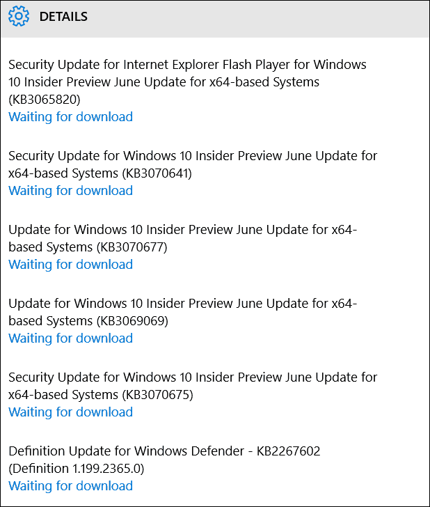 Windows 10 Build 10130 безопасности и исправлений ошибок, доступных сегодня