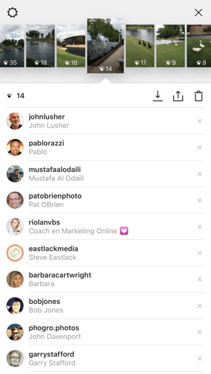 зрители истории instagram