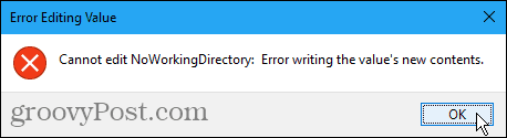 Невозможно редактировать ошибку в реестре Windows