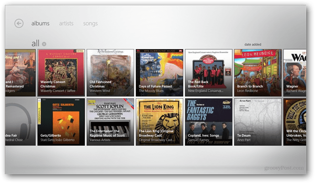 Windows 8: Zune Pass для Live On в приложении Music Metro