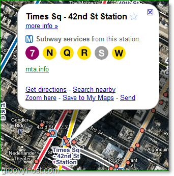 Карты Google даже скажут вам, какие услуги доступны на каждой станции