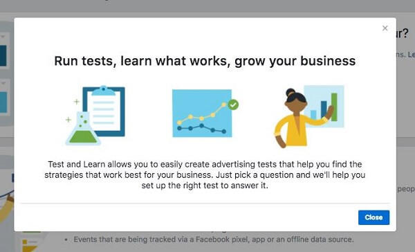 Facebook Business Manager выпускает новый инструмент тестирования и обучения.