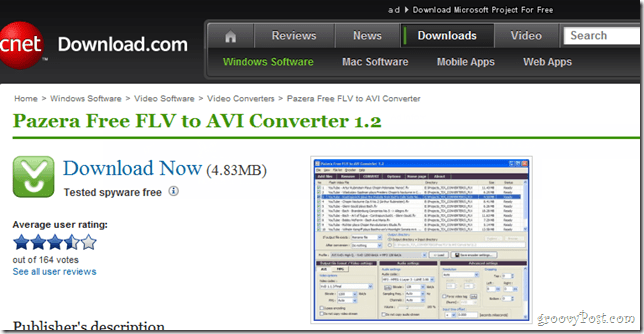 Panzera FLV для AVI Downloader