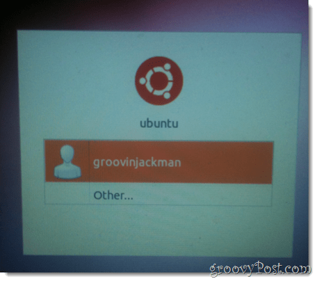 выберите нового пользователя Ubuntu