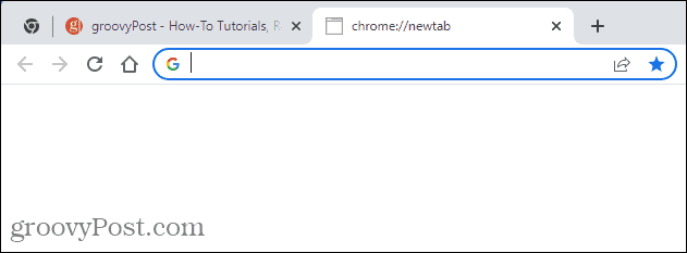 Пустая страница новой вкладки в Chrome
