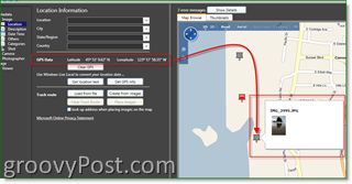 Microsoft Pro Photo Tools GPS Добавить метаданные для GEO:: groovyPost.com