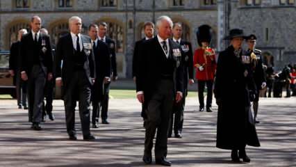 Королевство Англия почернело! Кадры с похорон принца Филиппа ...