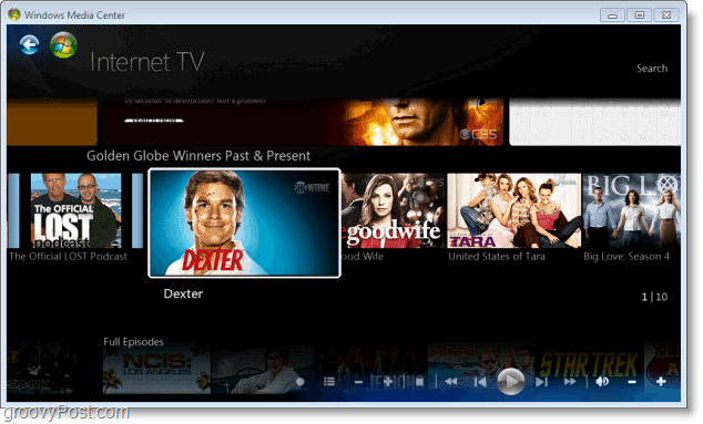 Windows 7 Media Center - Декстер не = GrooveDexter