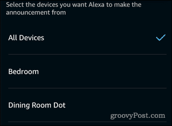 устройства объявлений Alexa