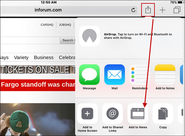 IOS Apple News App: добавление RSS-каналов для сайтов, которые вы действительно хотите