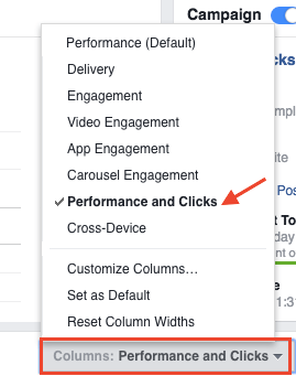 эффективность рекламы в Facebook и количество кликов