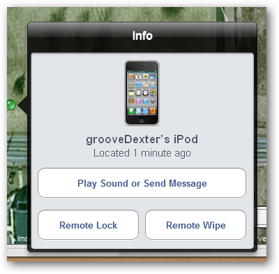 заблокировать или стереть или сообщение ваш потерянный Iphone Ipad или Ipod