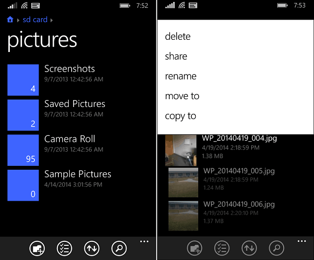 Файловый менеджер Windows Phone 8.1 доступен уже сейчас