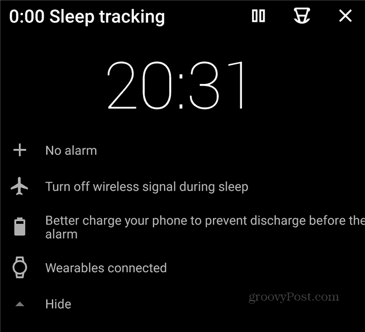 спать как Android Wear OS