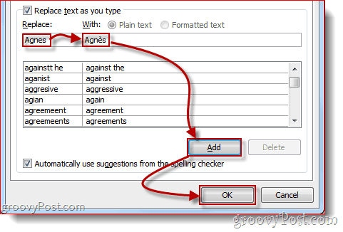 Параметры автозамены Word 2010