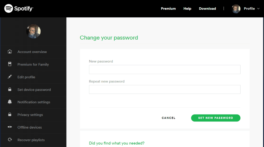 сбросить пароль
