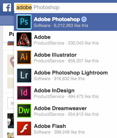Свойства Adobe facebook