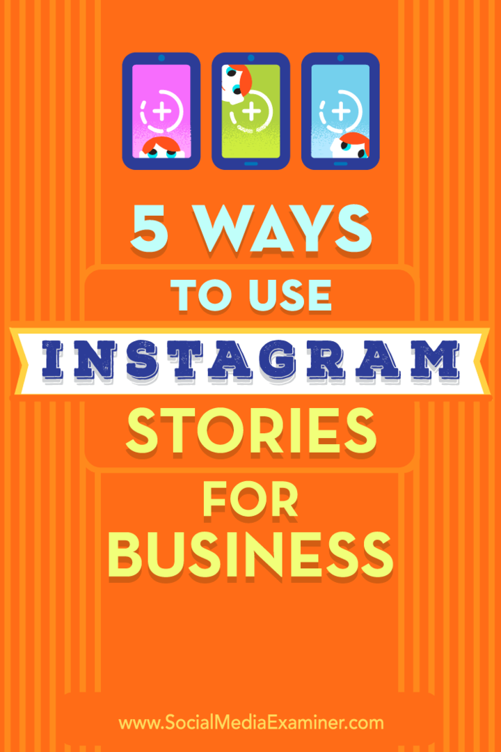 5 способов использовать истории из Instagram для бизнеса от Мэтта Секриста в Social Media Examiner.