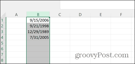Excel преобразованные даты