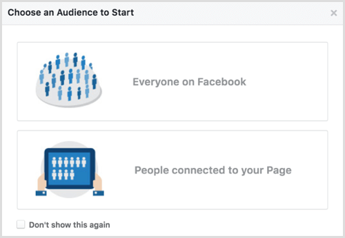 Facebook Audience Insights выбирает аудиторию для начала