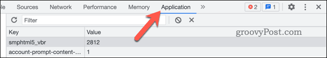 Откройте вкладку «Приложения» в меню инструментов разработчика Chrome.