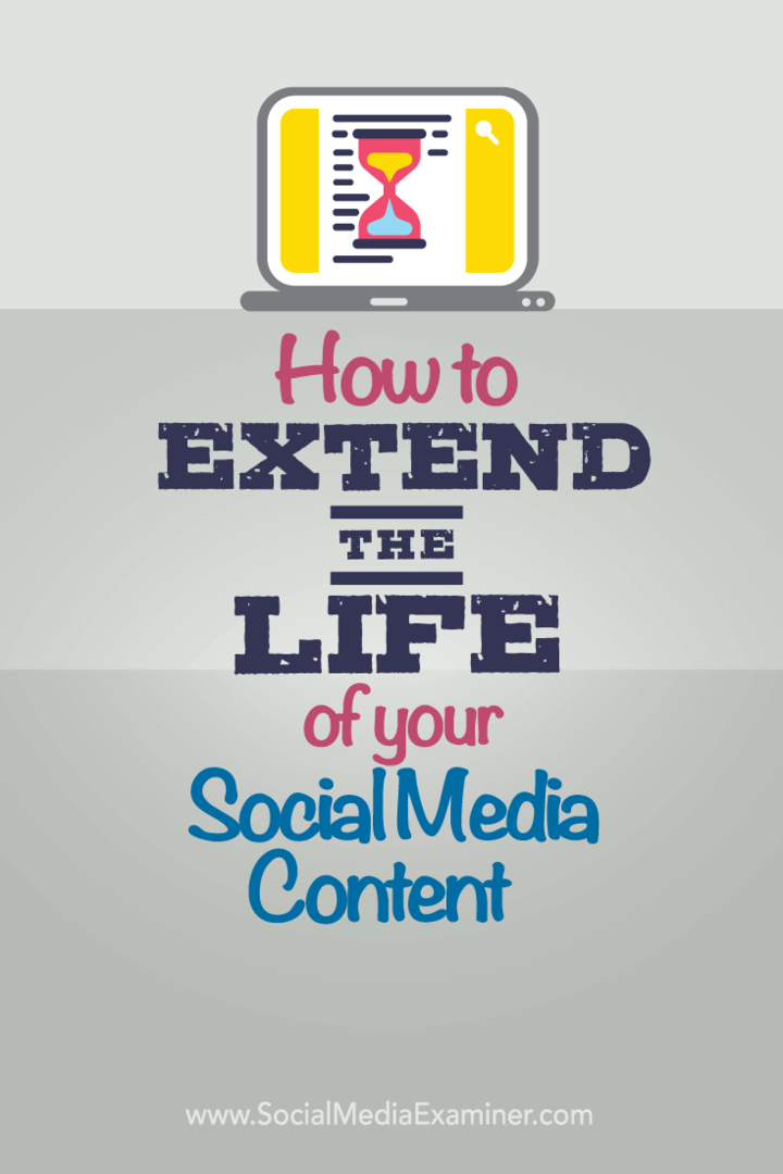 Как продлить срок службы вашего контента в социальных сетях: Social Media Examiner