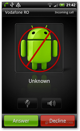 Android: как отклонить вызовы от определенных контактов