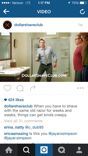 доллар бритье клуб instagram видео