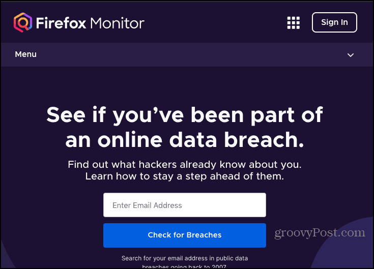 Электронная почта или пароль взломаны? На нем установлен Firefox Monitor