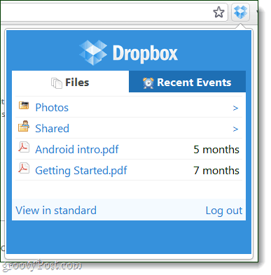 браузер файлов с расширением dropbox