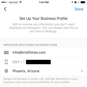 бизнес-профиль instagram подключиться к странице facebook