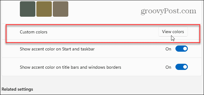 пользовательские цвета Windows 11