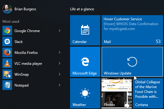 Центр обновления Windows Запустите Windows 10