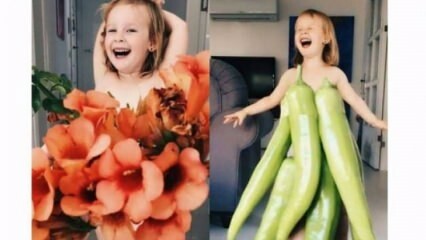 Она делала одежду для дочери из овощей и фруктов!