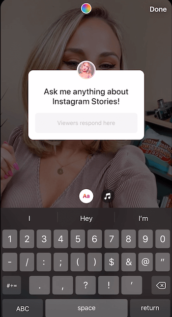 добавить стикер с вопросами в историю Instagram