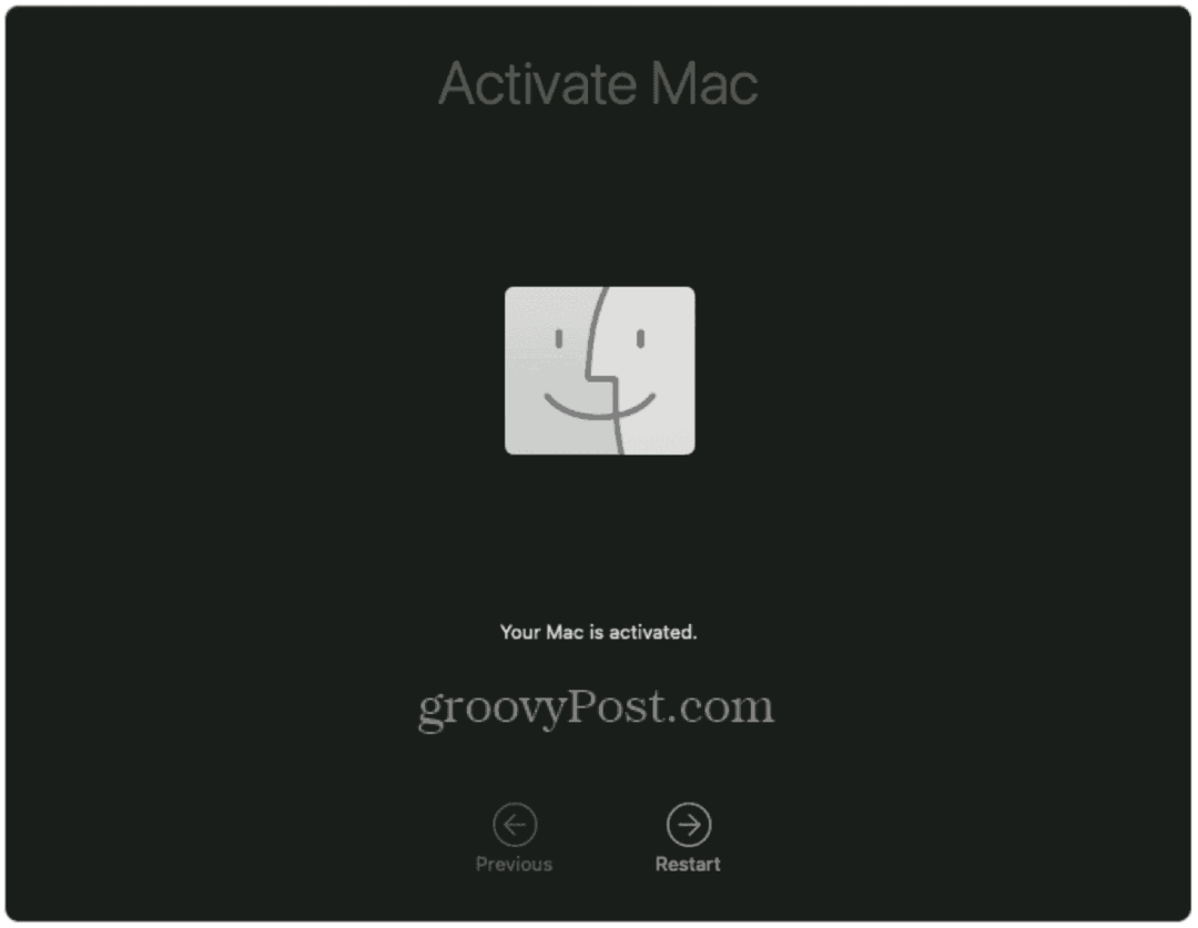Чистая установка macOS Monterey активировать Mac