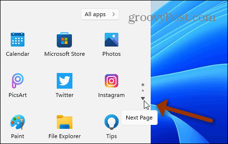 Следующая страница Запустить Windows 11